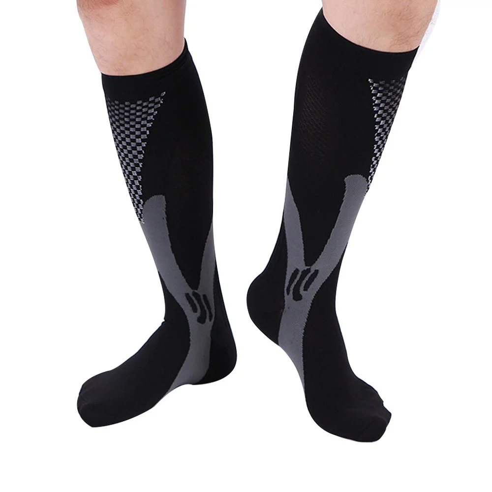 

3 Pairs Leg Support Stretch Compression Socks Unsex Running Athletic Medical Pregnancy Skiing Breathable Adult Sports