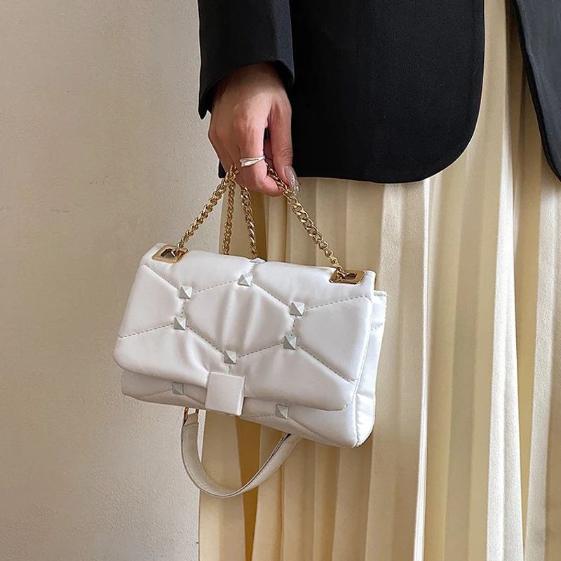 

Fashion women's bag 2023 new chain single shoulder bag soft leather crossbody bag luxury Valing checked women's bag