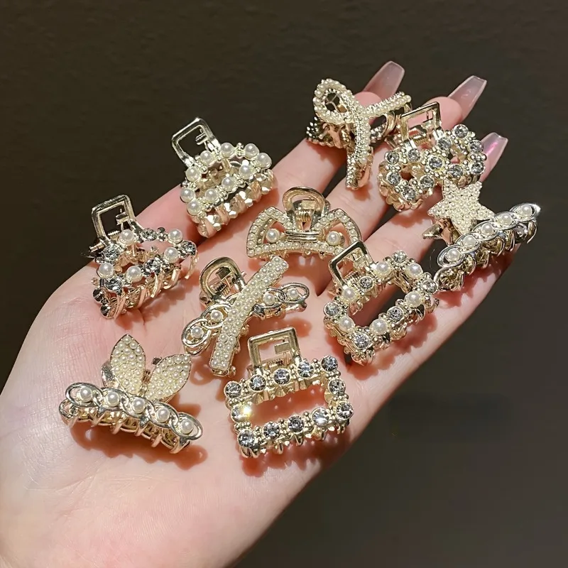 Жемчужный зажим для волос женщин изысканный маленький новинка 2024 полузажим с