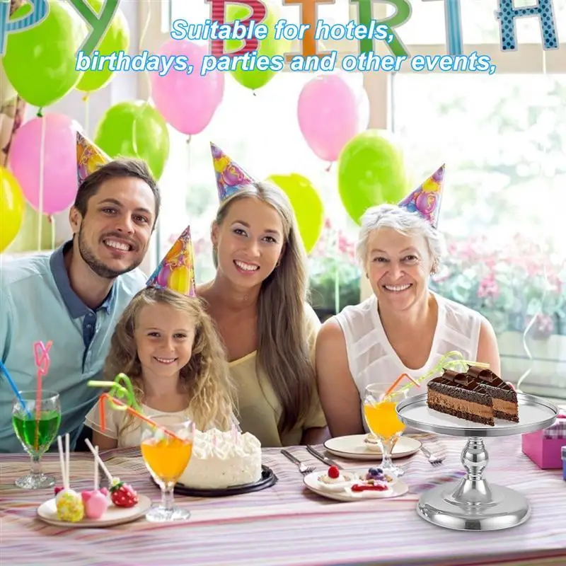 

Женская свадебная стойка для десертов из белого золота, поднос для торта на день рождения, 21/ 26 см