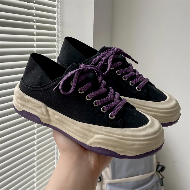 

Shallow Mouth Espadrille Shoes Casual Female Sneakers Clogs Platform Round Toe Summer Small Creepers New Leisure Cotton Fabric