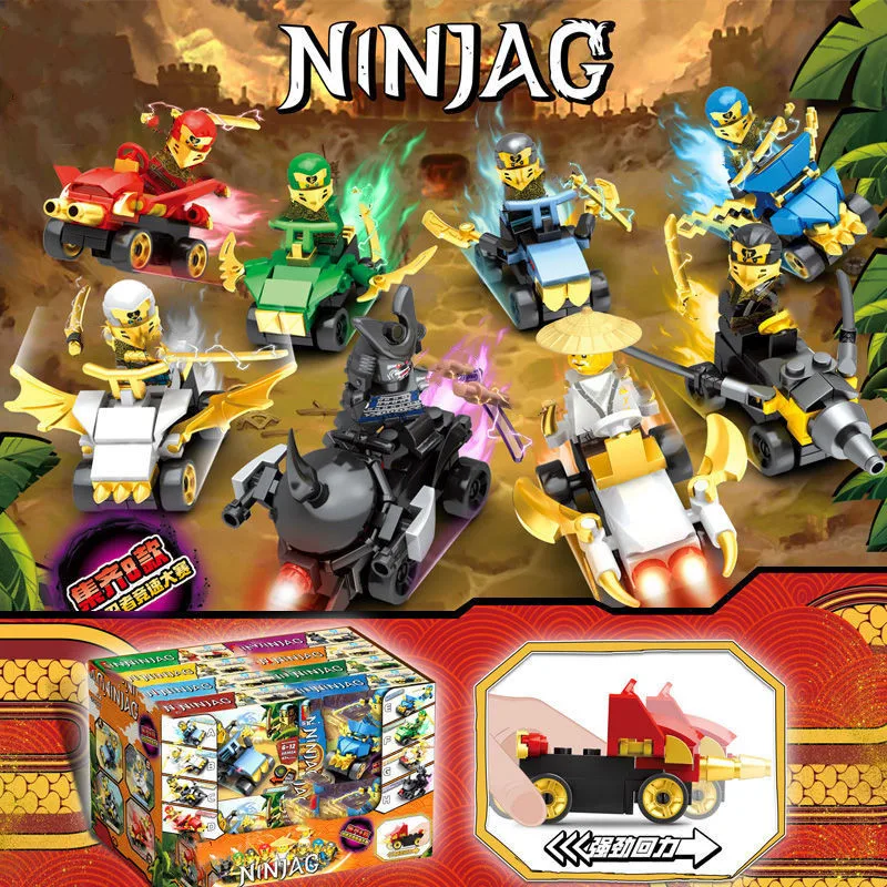 

Ninjagoes автомобиль Кай Джей Коул Зейн мех мини Экшн-фигурки наборы строительных блоков сборные кирпичи для мальчиков подарки для детей