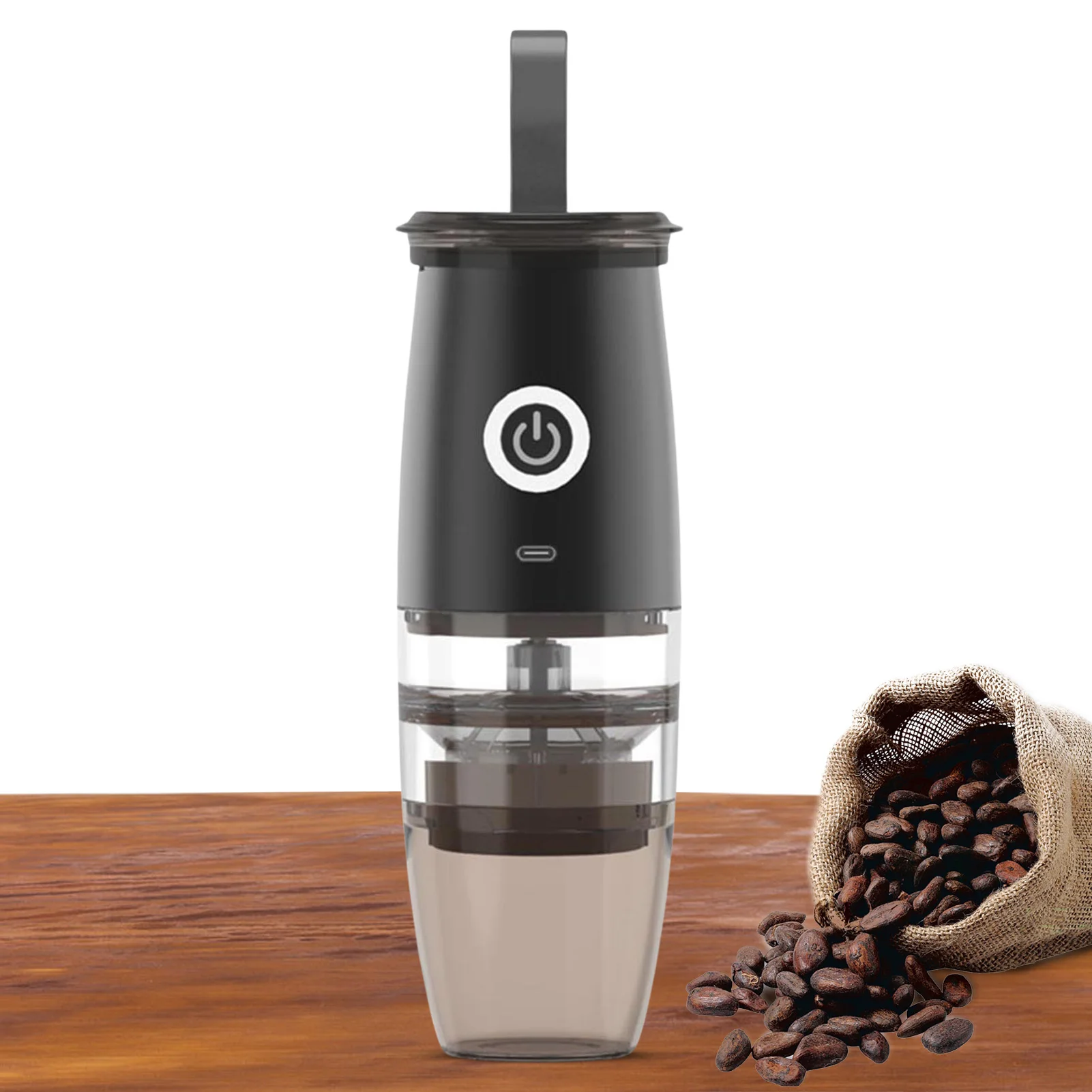 

Portable Coffee Bean Grinder 2-In-1 Coffee Grinders Electric Or Hand Crank 3 Types Espresso Coffee Grinder With 5 Fine/Coarse