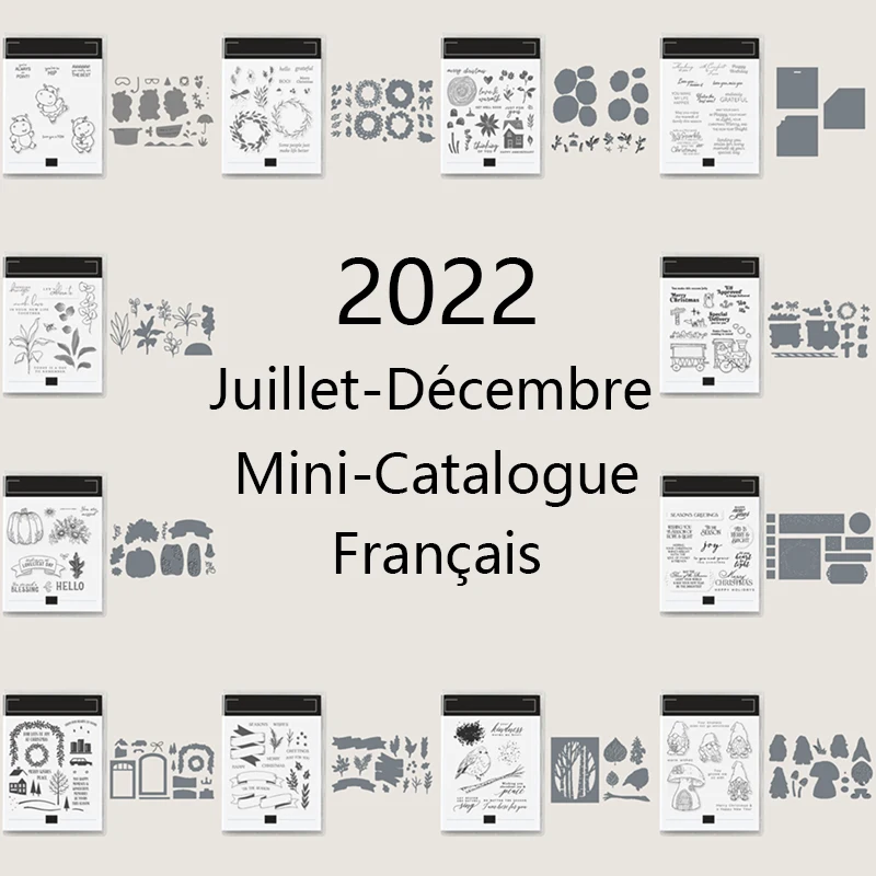 2022 July to December New French Mini Catalog Christmas and Halloween Stamp Metal Cutting Dies Making Scrapbooking Greeting Card