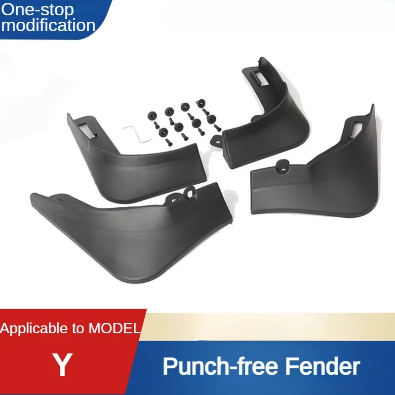 

Carbon Fiber Grain Mudguard for 2020-2023 Tesla Model Y Wheel Anti Mud Modification Accessories Non Perforated Tire Mudguard
