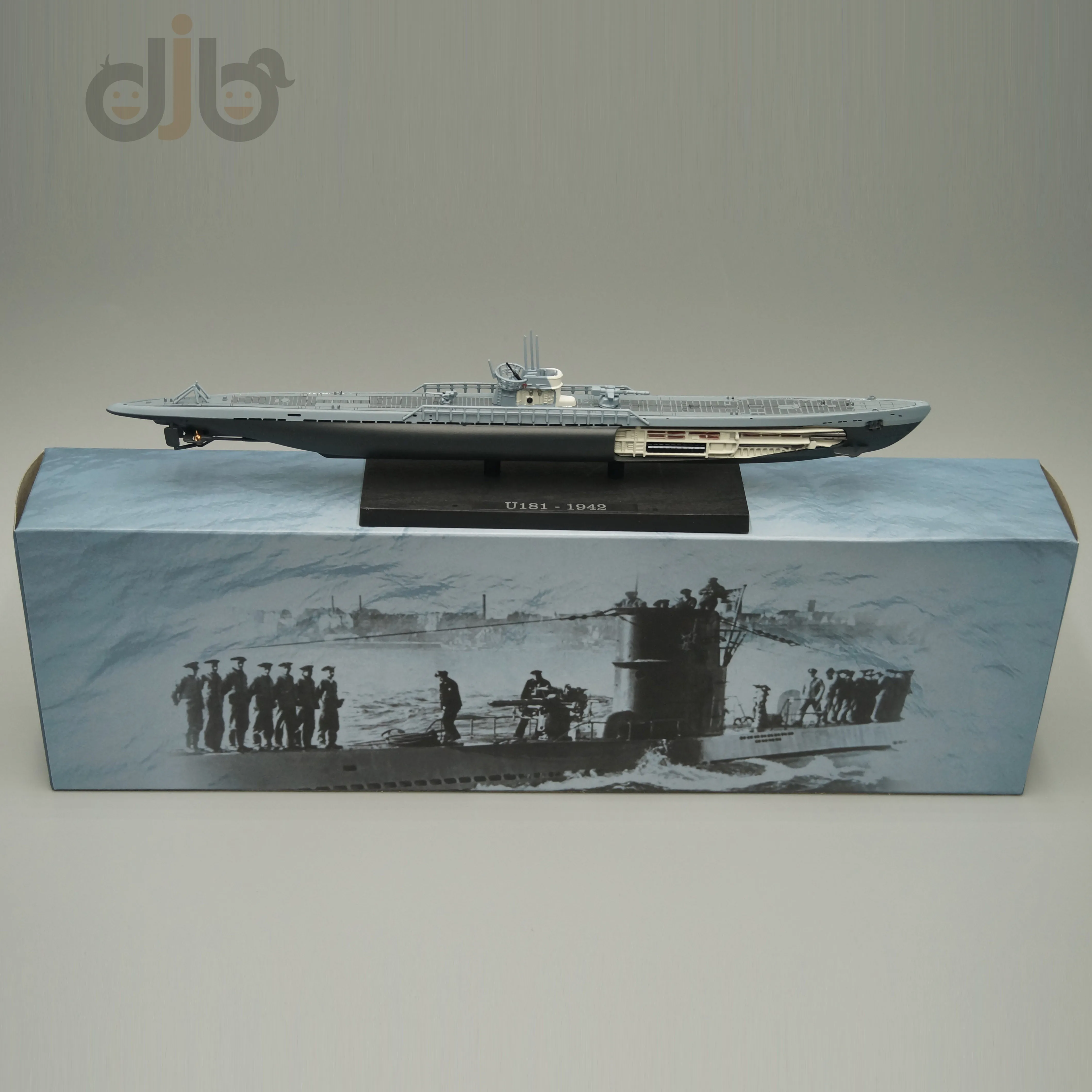 

1:350 подводная лодка из литого металла Atlas, коллекционная военная модель U181 -1942, миниатюрная копия подводной лодки