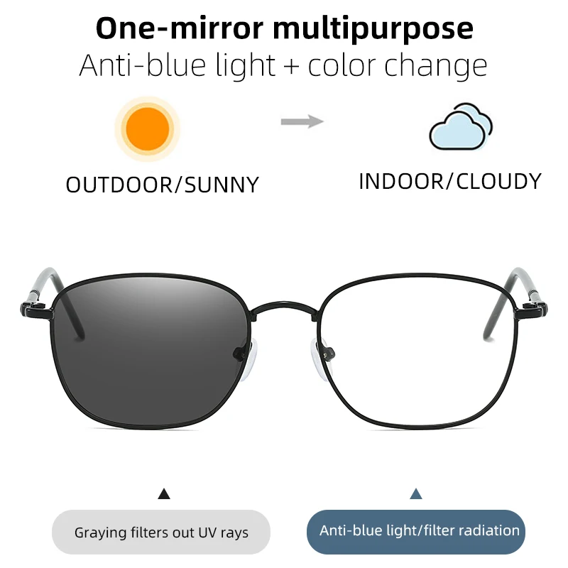 Очки солнцезащитные женские и мужские фотохромные в стиле ретро