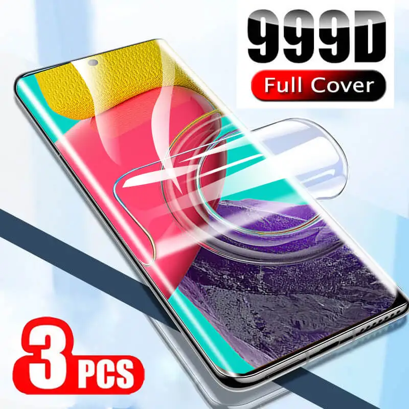 

Изогнутое защитное стекло 999D для Samsung Galaxy M53, пленка Гидрогелевая для защиты экрана Samsung M53, M23, M33, M 53, 3 шт.