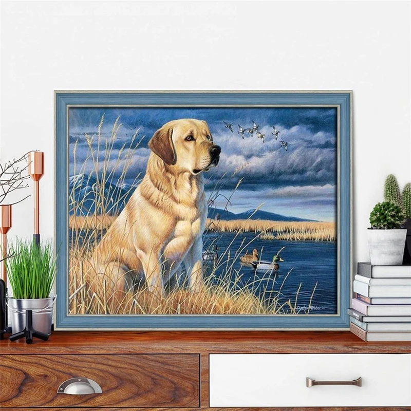 

Детская Алмазная картина Собака Семья мозаика украшение дома инструменты Вышивка крестом ручная вышивка 5D Сделай Сам квадратный круглый набор фото