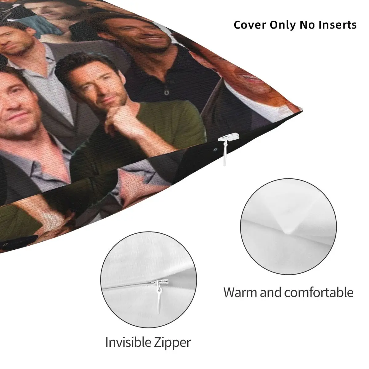 Хью Джекман фотоколлаж наволочка с принтом наволочки мягкий и милый декор для