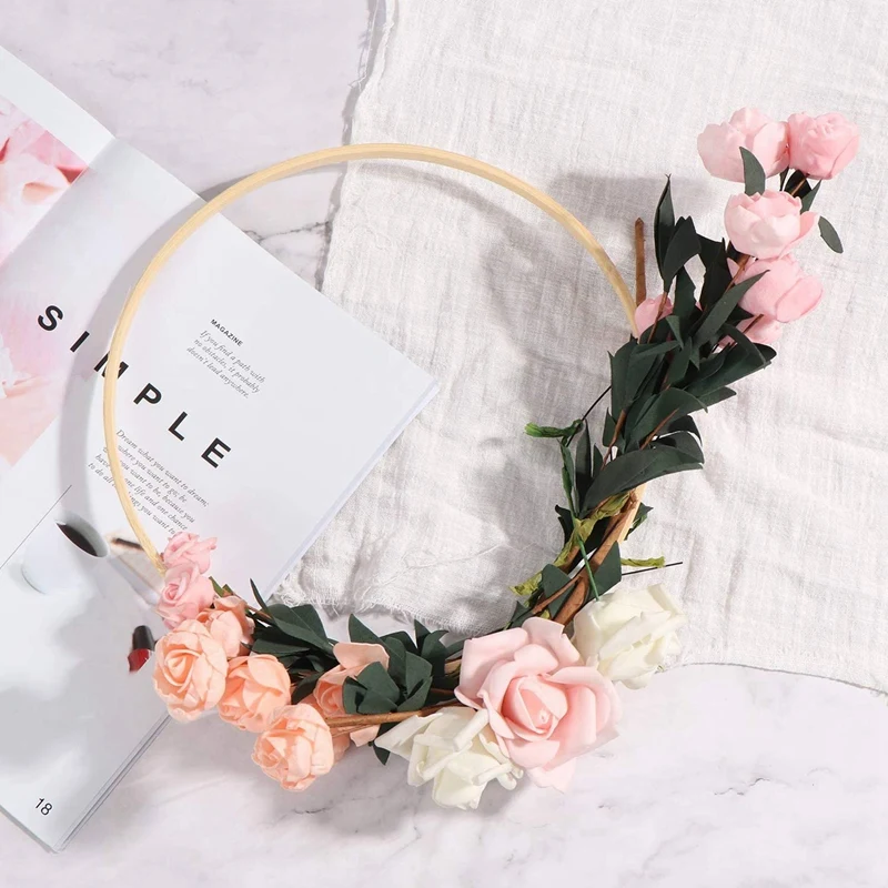 4X бамбуковые кольца мечты деревянные круглые Ловец сделай сам обруч для