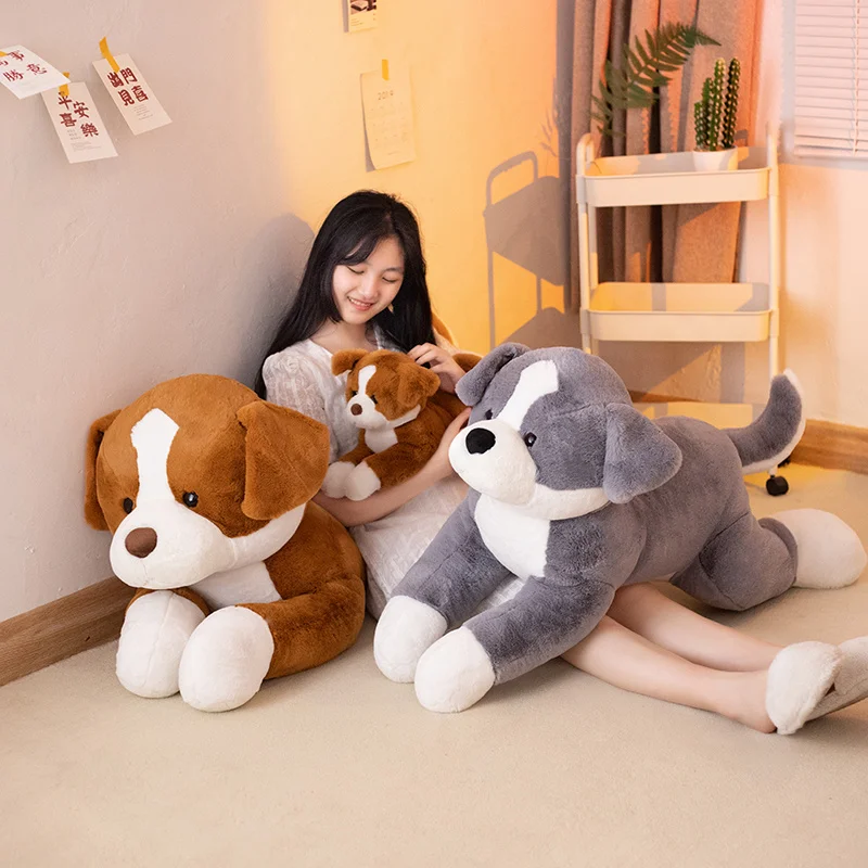 

50/70/100cm Simulation Border Dog Plush Pillow Toy Cartoon Stuffed Animals Puppy Plushies Dog Cushion Cute Soft Kids Girls Toys