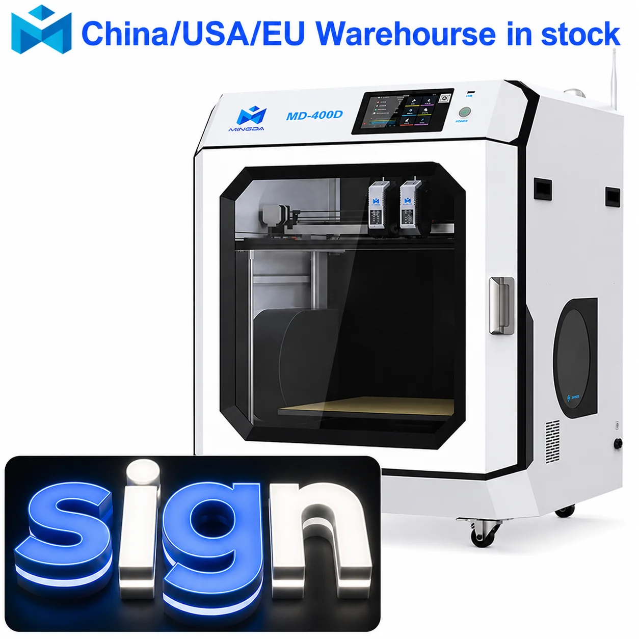 Фото MD-400D Автоматический высокоскоростной 3D-принтер для вывесок 400 мм, FDM 3D-принтер для магазинов, 3D-принтер для объемных букв №1