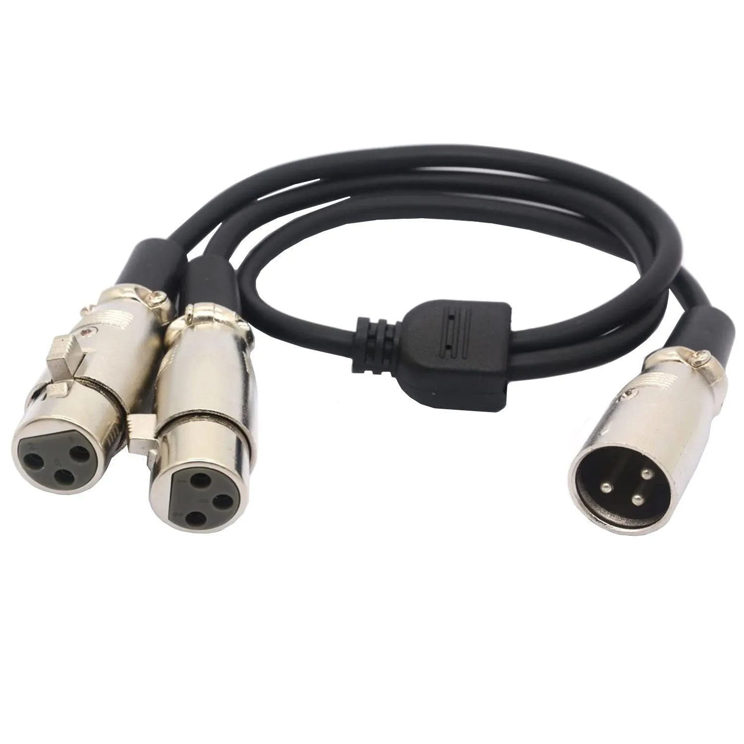 XLR one centimeter two bus microphone cable XLR M - 2 XLR F y cable splitter microphone audio cable adapter 0.5M/1.5M/3M/5M