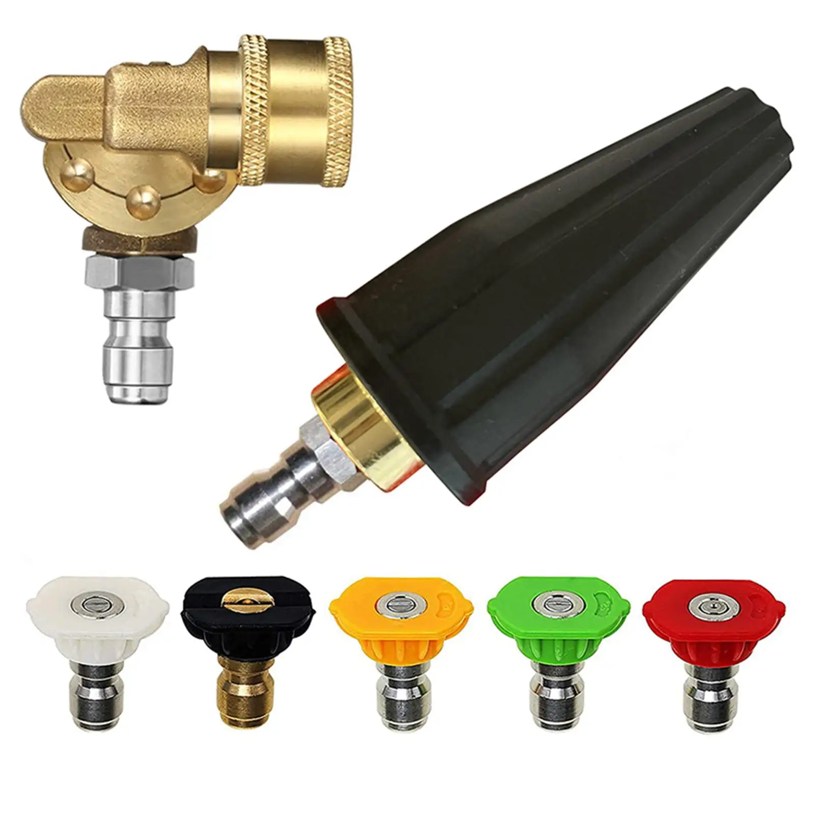 

5 Pieces Car Pressure Washer Pressure Washer Adapter Nozzles Sprayer