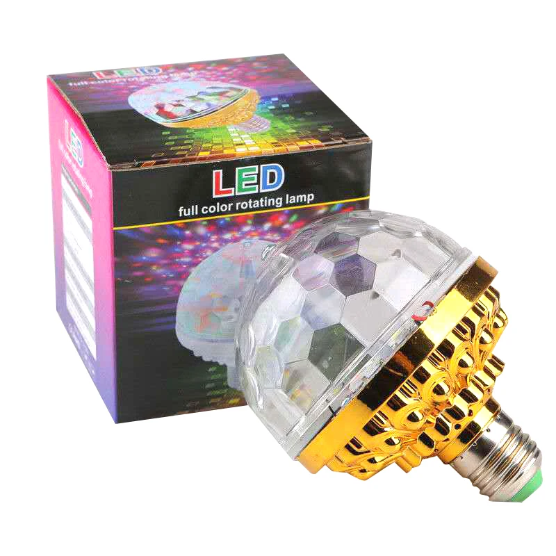 

Mini Party Stage Light Colorful Rotating Ball Light Disco Rotating Ball Bulb Home Ktv Atmosphere Seven Color Rotating Lamp Led