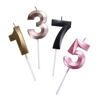 hot new colorful wedding birthday number cake candles 0 1 2 3 4 5 6 7 8 9 cake topper kids girls boys baby party supplies decora