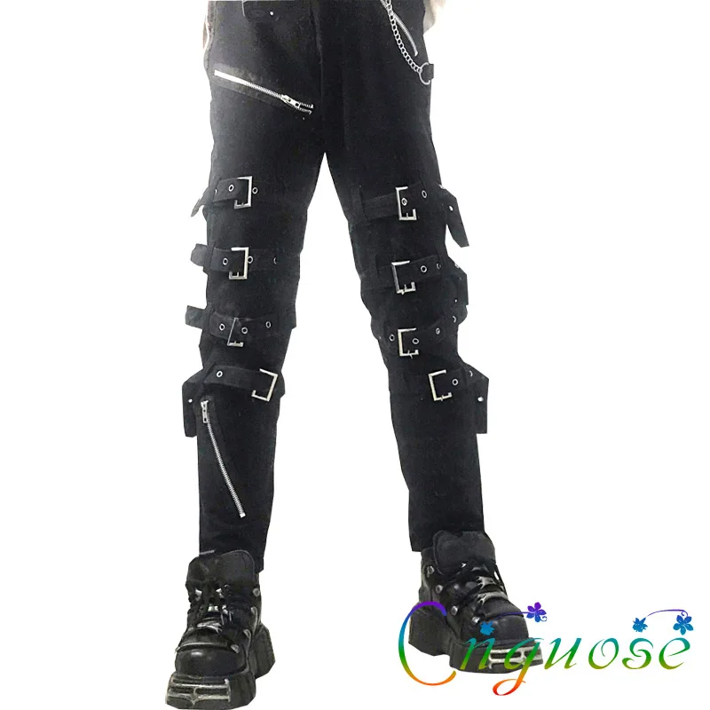 Neutral Clothing 2021 Retro Kill Matt Gothic Punk Rock Style Pantalon Bandage Decoration Streetwear Pants Trousers for Womens