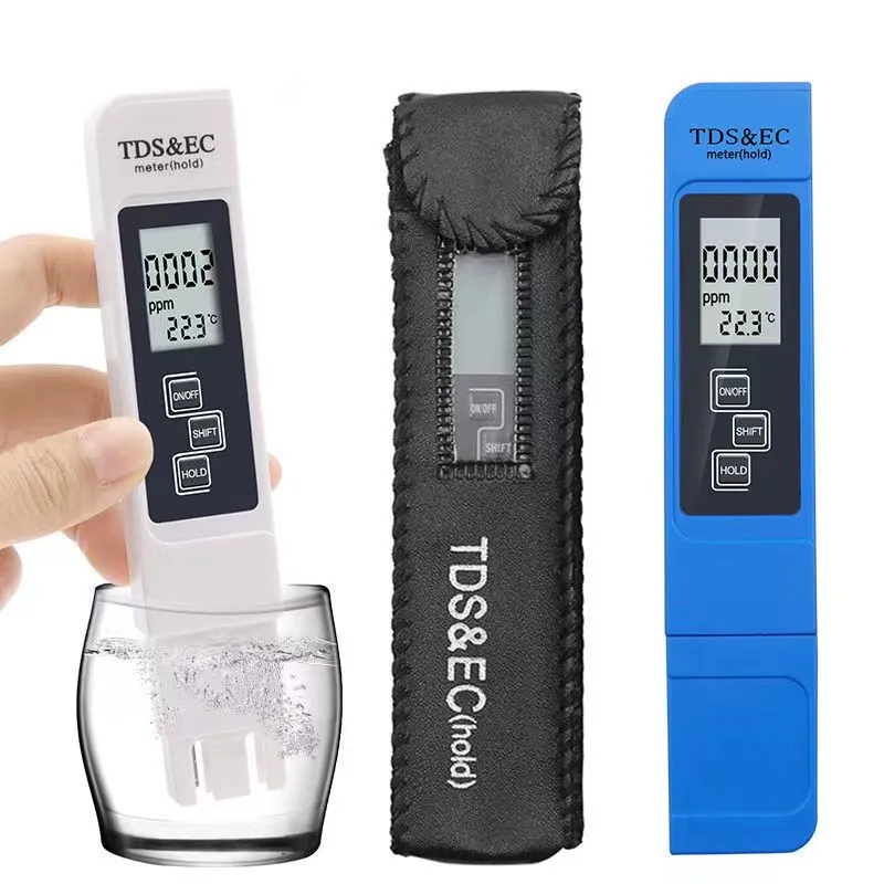 

Digital Water Quality Tester TDS EC Meter Range 0-9990 Multifunctional Water Purity Temperature Meter TEMP PPM Tester