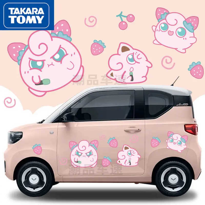 

Наклейки TAKARA TOMY Bao Kemeng в виде клубники, милые Мультяшные наклейки на корпус, наклейки с царапинами, украшения, милые Креативные автомобильны...