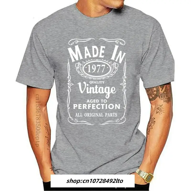 

Мужская одежда, сделанная в 1977 году, футболка, подарок на день рождения ребенка 39 лет, винтажный Забавный подарок для мужчин, мужские топы, футболки