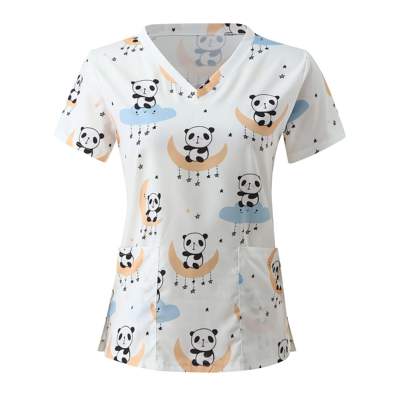 KANCOOLD Защитная одежда унисекс хлопковая блузка с животным принтом для медсестер и