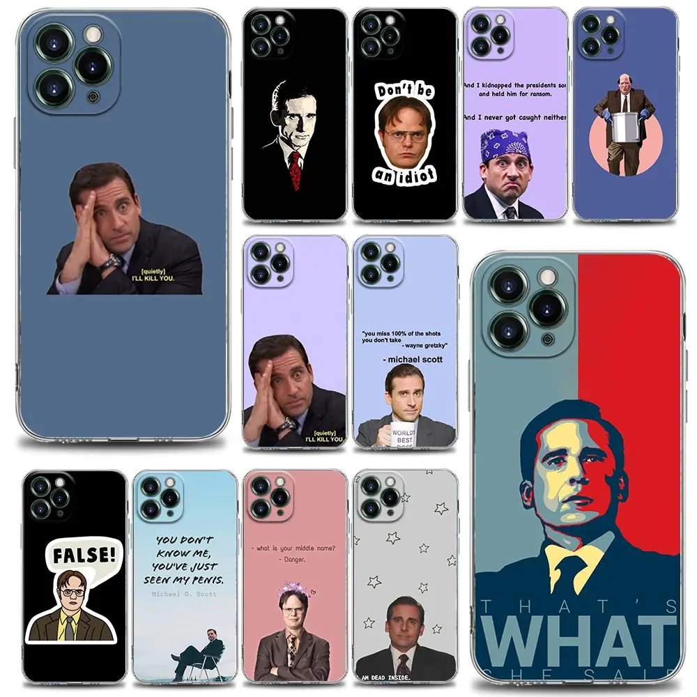 

Michael Scott Funny Humor 5 Clear Funda Coque Case for iPhone Apple 14 13 12 11 SE X XR XS 8 7 6 6S Pro Mini Max Plus Case Capa
