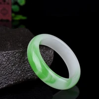 natural chinese light green hand carved wide bar jade bracelet fashion boutique jewelry womens verdant bangle popular gift