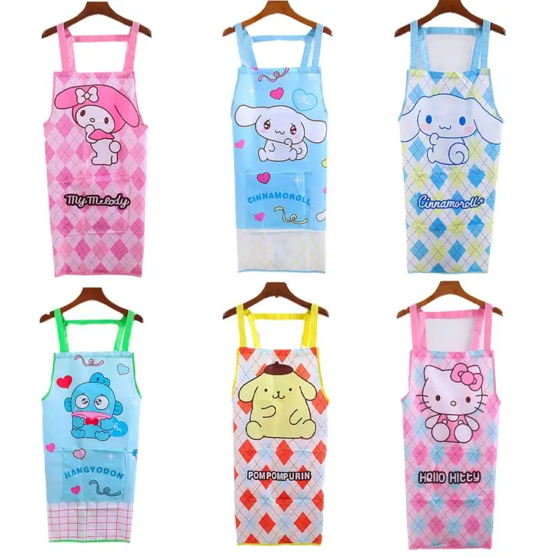 

Новинка кавайная Sanrios Hellokittys My Melody Kuromi понравилось Handyodon Xo Littletwinstars Purin Cinnamoroll домашний фартук с героями мультфильмов