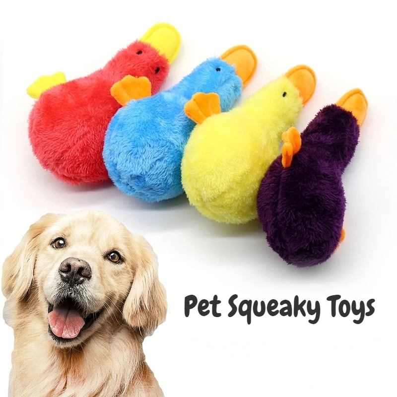 

Pet Toy Plush Duck Interactive Toy Puppy Accessories Chew Teething Toys Molar Bite Resistant Toy Squeaky Sounding Paper