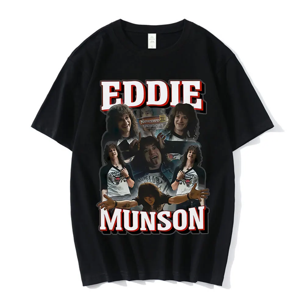 

Stranger Things 4 Eddie Munson Graphics Print T Shirts Men Women Cotton T Shirt Summer Vintage Harajuku Tee Shirt Oversize Tops