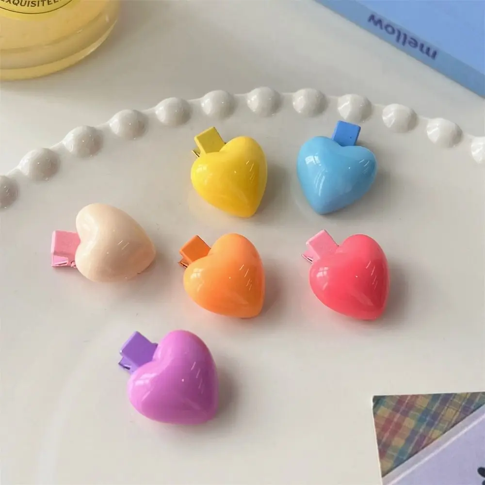 

Cute Love Mini Hairpin Duckbill Clip Candy Color Child Hair Clip Heart Hairpin Female Hair Accessories Korean Style Headwear