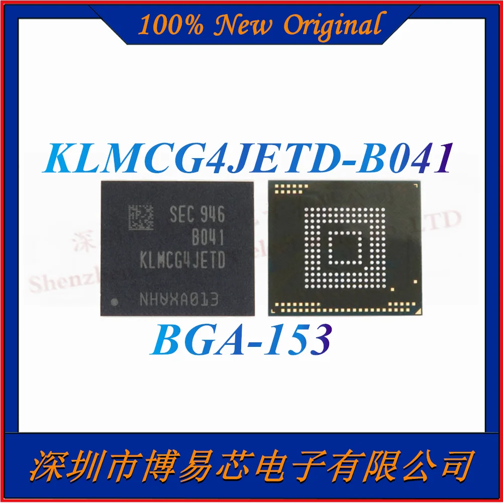 NEW KLMCG4JETD-B041 Original genuine EMMC 5.1 64GB memory chip package BGA-153