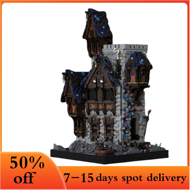 

Конструктор MOC средневековый замок крилханс, строительные блоки мечтатель, архитектура, ретро здание, кирпичи, игрушки для детей, подарки на...