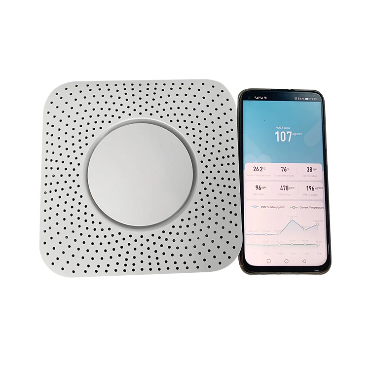 

PM2.5 Air Quality Sensor WiFi Smart Co2 PM2.5 Sensor Indoor Air Quality Monitor Portable Co2 Monitor