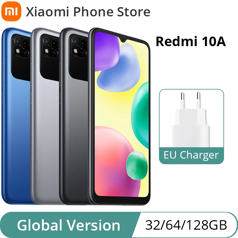 Tanie Globalna Wersja Xiaomi Redmi 10A 32/64/128GB Smartphone Helio G25 Octa Core 6.53