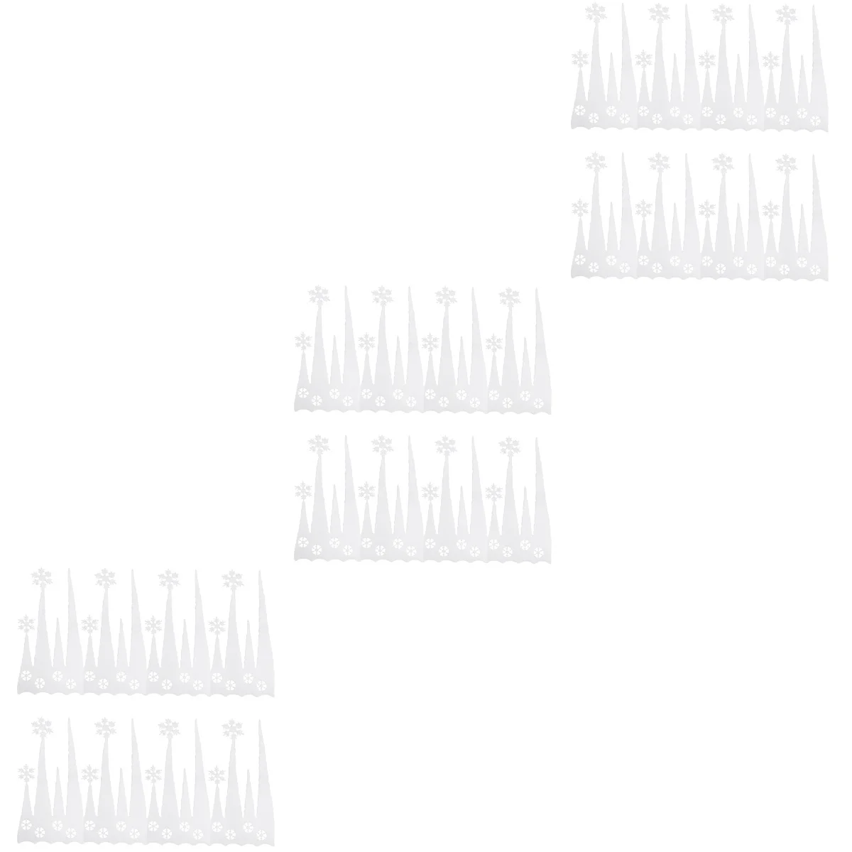 

6 Sheets Holiday Window Valances Snowflake Window Clings Christmas Window Decals Christmas Wall Stickers