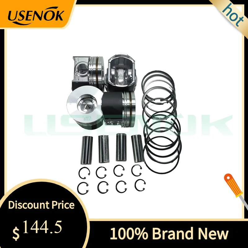 

Affordable STD Piston Kit 1J877-21110 And 1J881-2105 With Ring for KUBOTA V2403 Diesel Engine Repair Parts