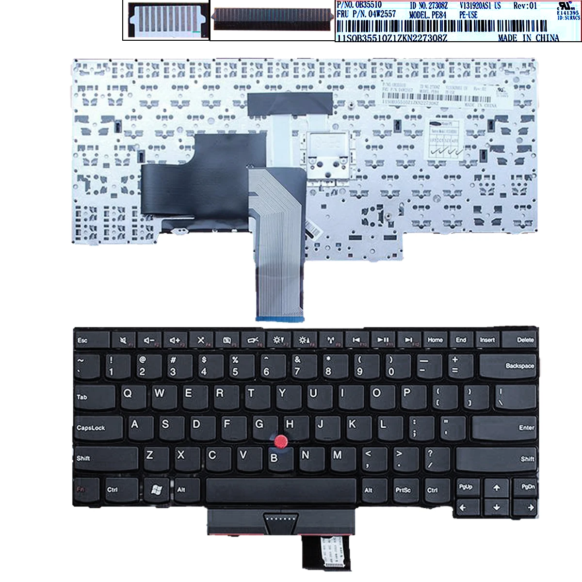 

US QWERTY Keyboard for Lenovo Thinkpad E330 E335 E430 E430C E430S E435 S430 T430U E440 E445 Glossy Frame Black With Point Stick