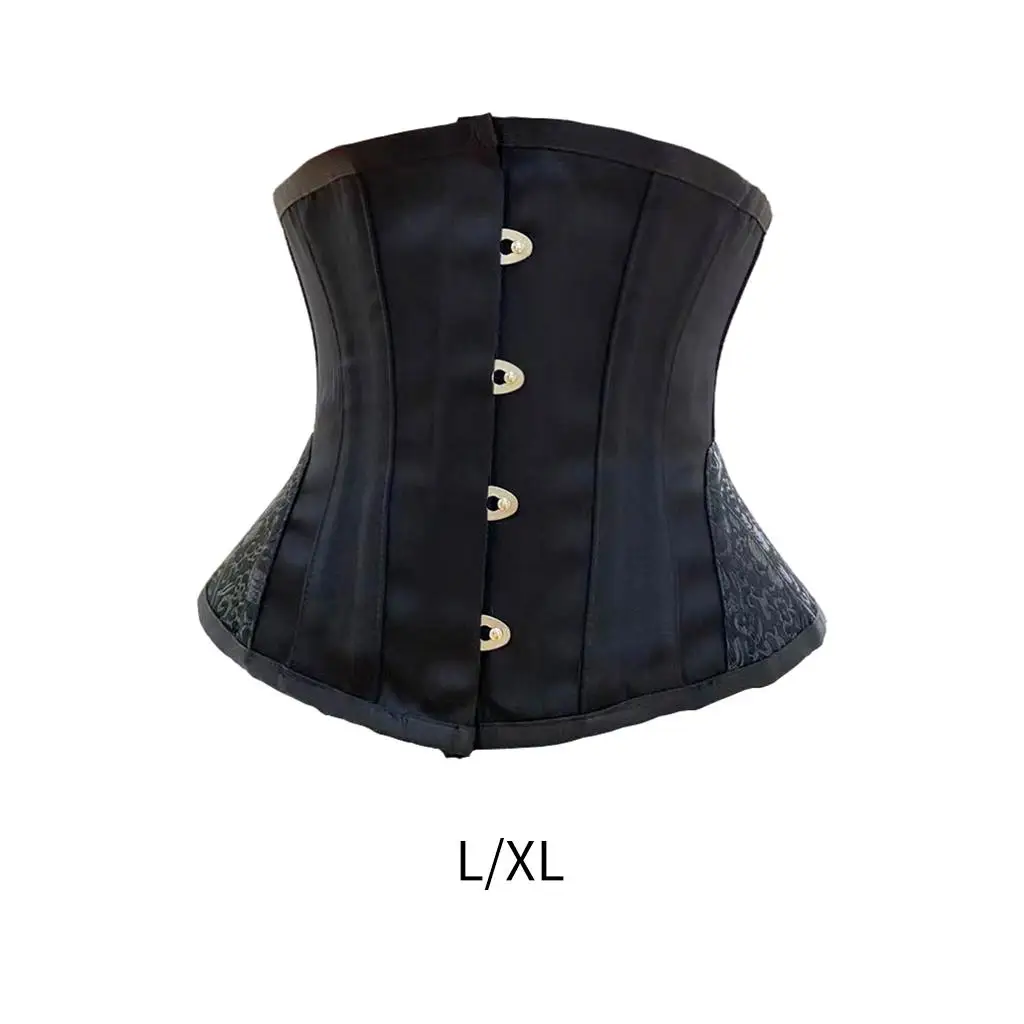 

Women Bustier Underbust Corset Body Shaper Waist Training Steampunk Lace up