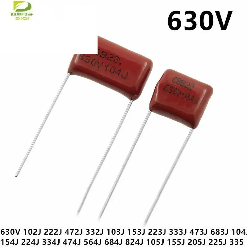 

10pcs CBB 630V 102J 222J 472J 332J 103J 153J 223J 333J 473J 683J 104J 154J 224J 334J 474J 564J 684J 824J 105J 155J 205J 225J 335