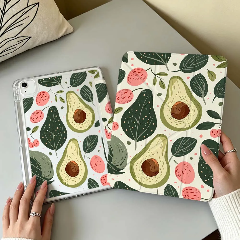 Фото Чехол для планшета Apple iPad Air A16 4 5 11th 10th 7th 11 12.9 13 10.5 дюймов Gen 3Y с иллюстрацией авокадо, мягкий №3