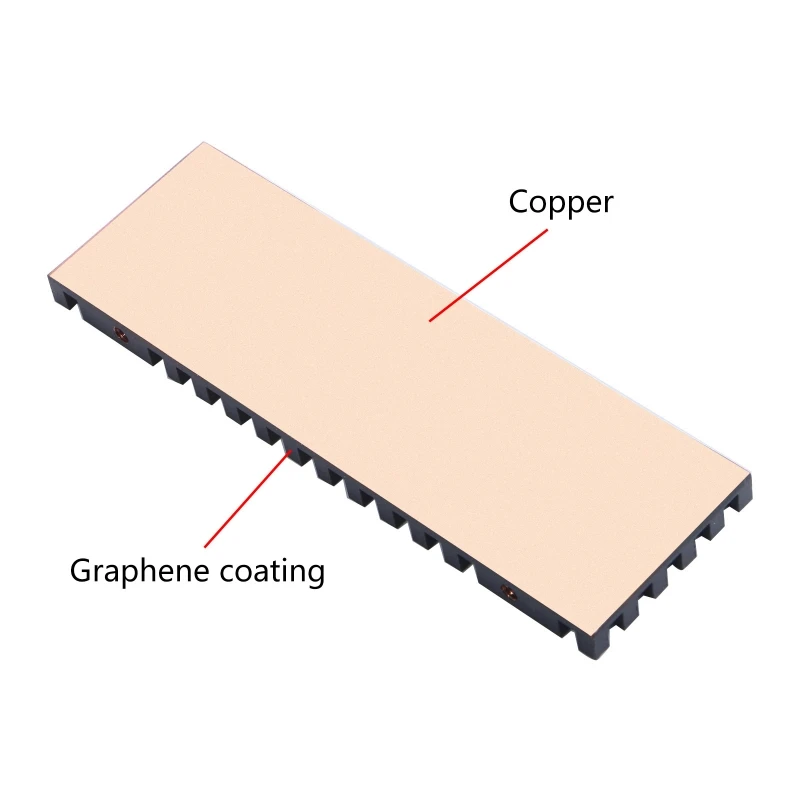 

Heatsink Graphene Cooler Heat Sink for M.2 NGFF 2280 PCI-E NVME SSD Cooling Thermal Pad Thickness 8.5mm