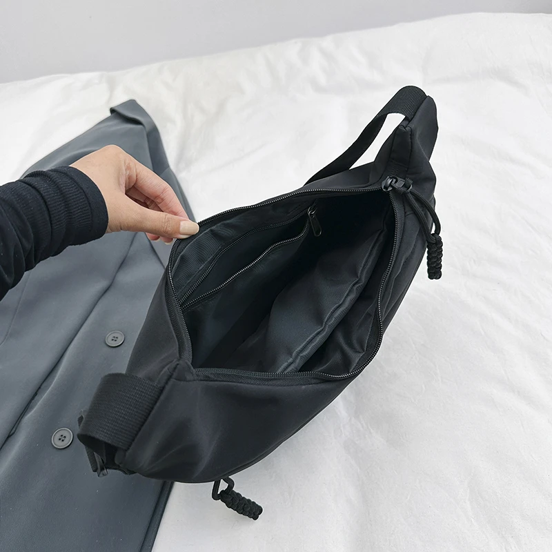 Новая модная Универсальная Женская нейлоновая сумка через плечо однотонная