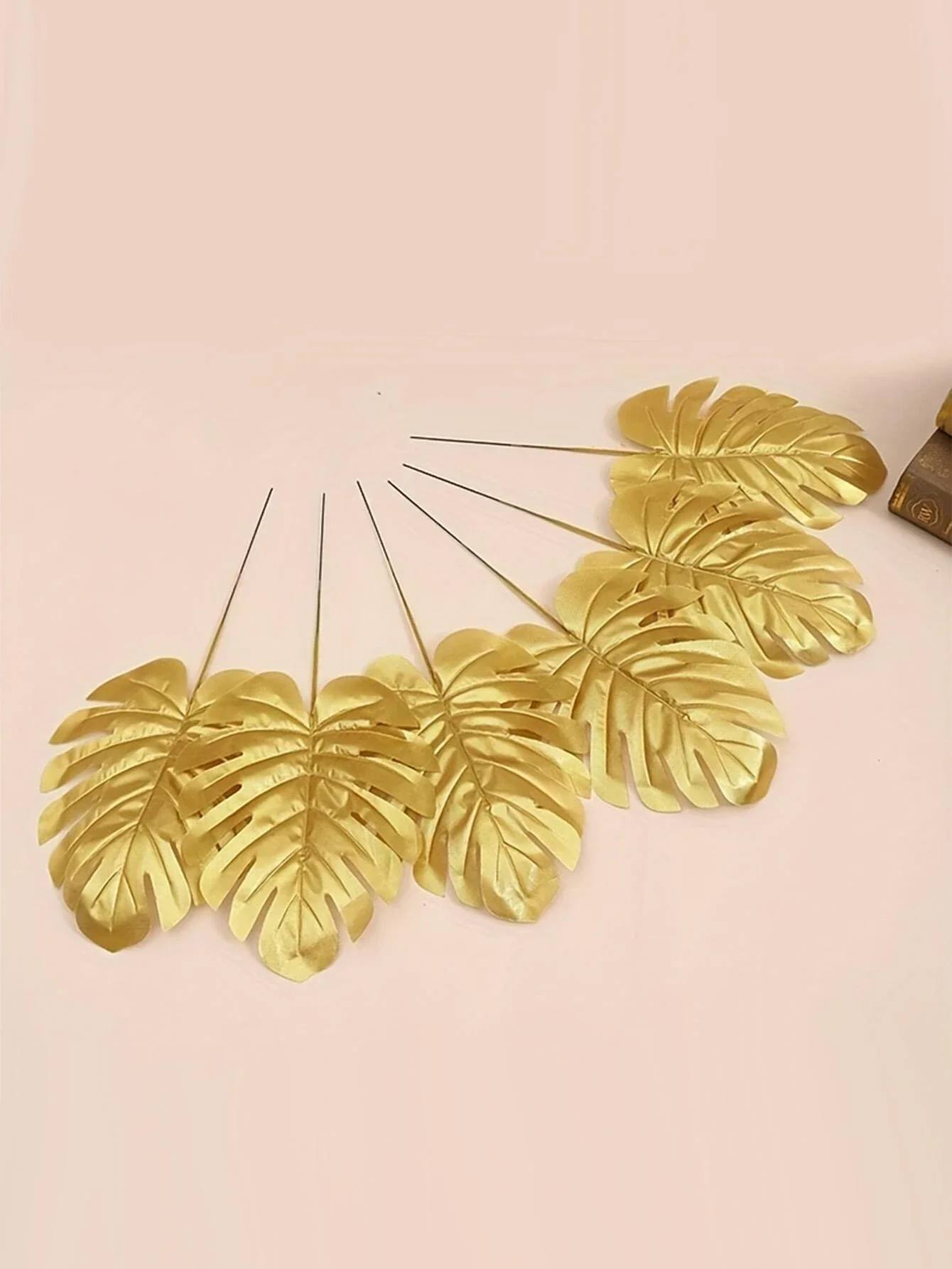 10 шт. золотые искусственные Пальмовые Листья для украшения свадебной вечеринки