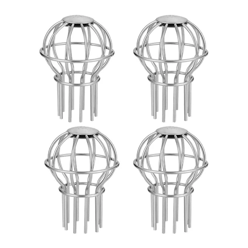 

4 Pcs 2 Inches Gutter Guard Downspout Leaf Filter Stainless Steel Gutter Screen Covers For Stopping Blockage Leaves