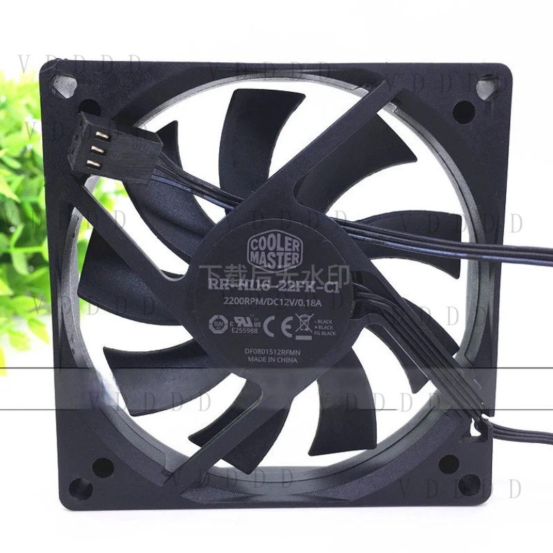 Фото LL 1 шт. для COOLER MASTER RR-H116-22FK-C1 DC12V 0.18A 3-проводной вентилятор охлаждения 8 см 8015 №1