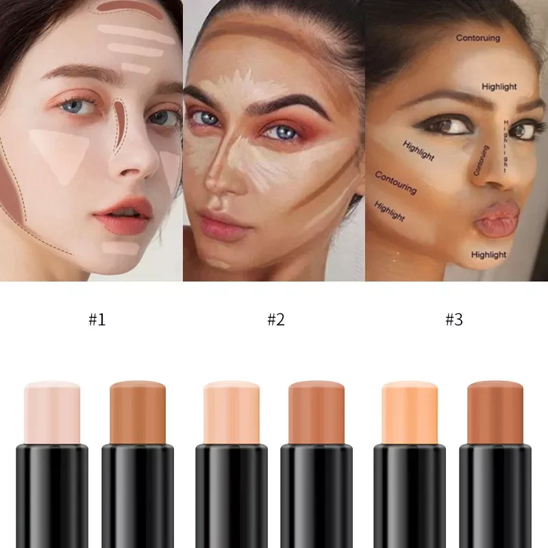 

Contour Stick Double Head Contour Pen Waterproof Matte Finish Highlighters Shadow Contouring Pencil Cosmetics for Face