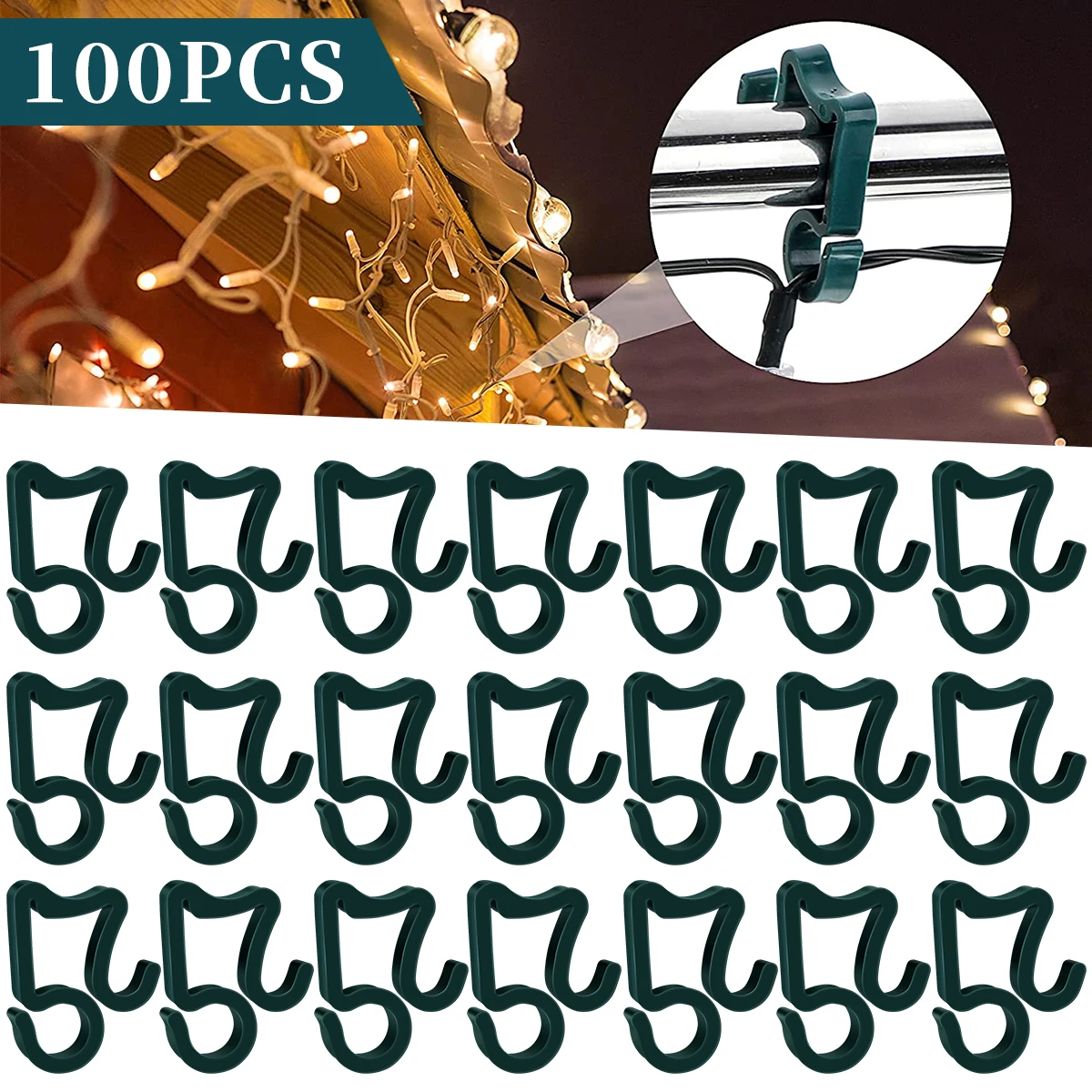 

100 шт., пластиковый крючок для желоба