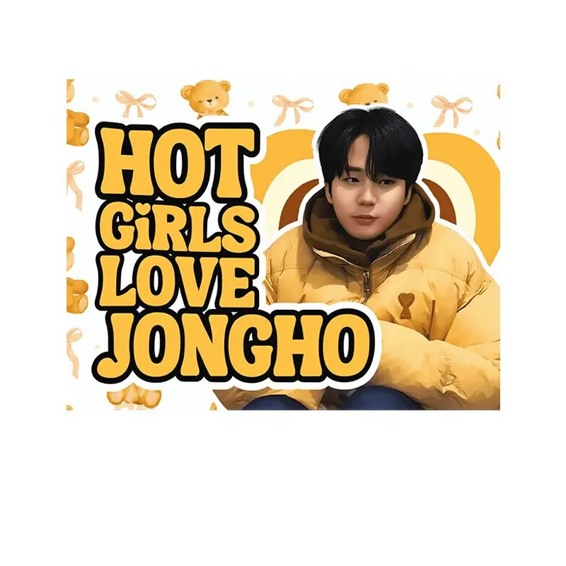 Фото Декоративный гобелен K-pop с изображением Jongho: Горячие девушки любят бойз-бэнд, настенный принт 150x300 см, декор №3